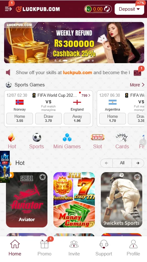 LUCKPUB Game App